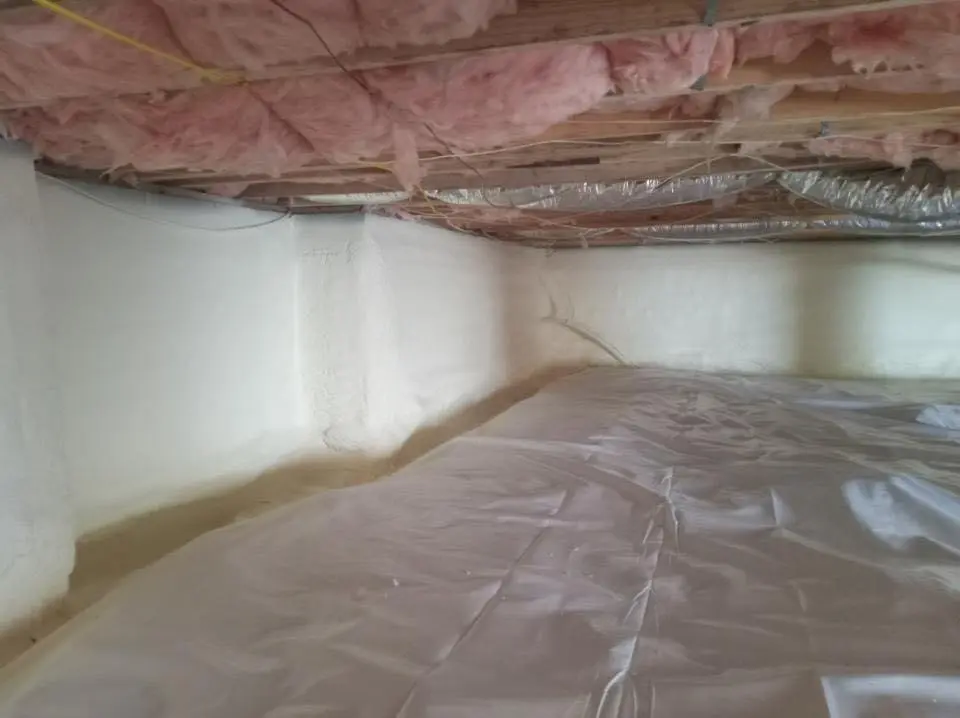 Crawl space encapsulation with closed-cell spray foam for Roof Maintenance in Hanover